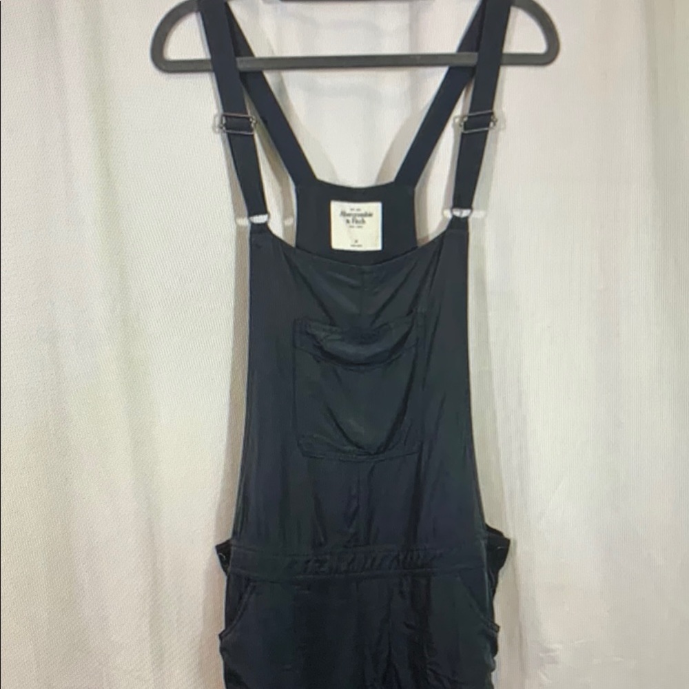 Black Overalls with Front Pocket